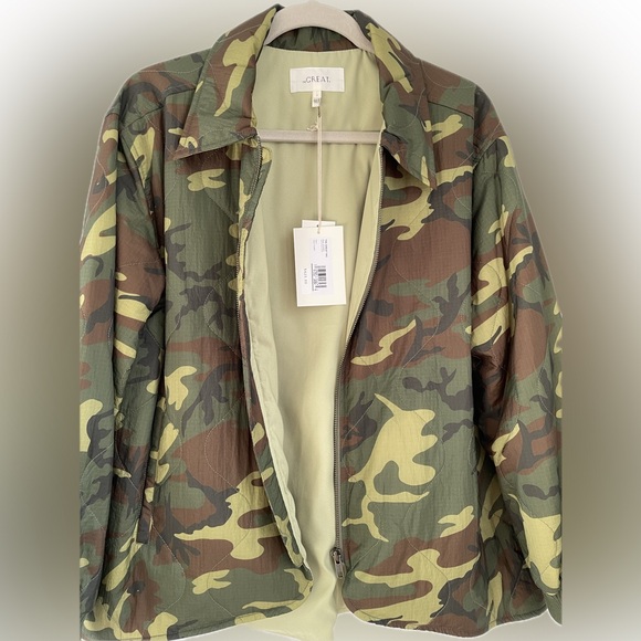The GREAT. Platoon Jacket Camo Green NWT (says small but fits like 10-12) - Picture 6 of 16